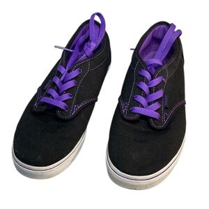 Vans Purple and Black Low Top Sneakers Size 5.5